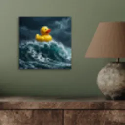 Storm - Badeend - Golven aluminium wit klein -sfeer2