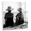 Vrouwen - Zonnehoed - Strand - Zwart - Wit plexiglas 5mm klein -zzzproduct_nieuw
