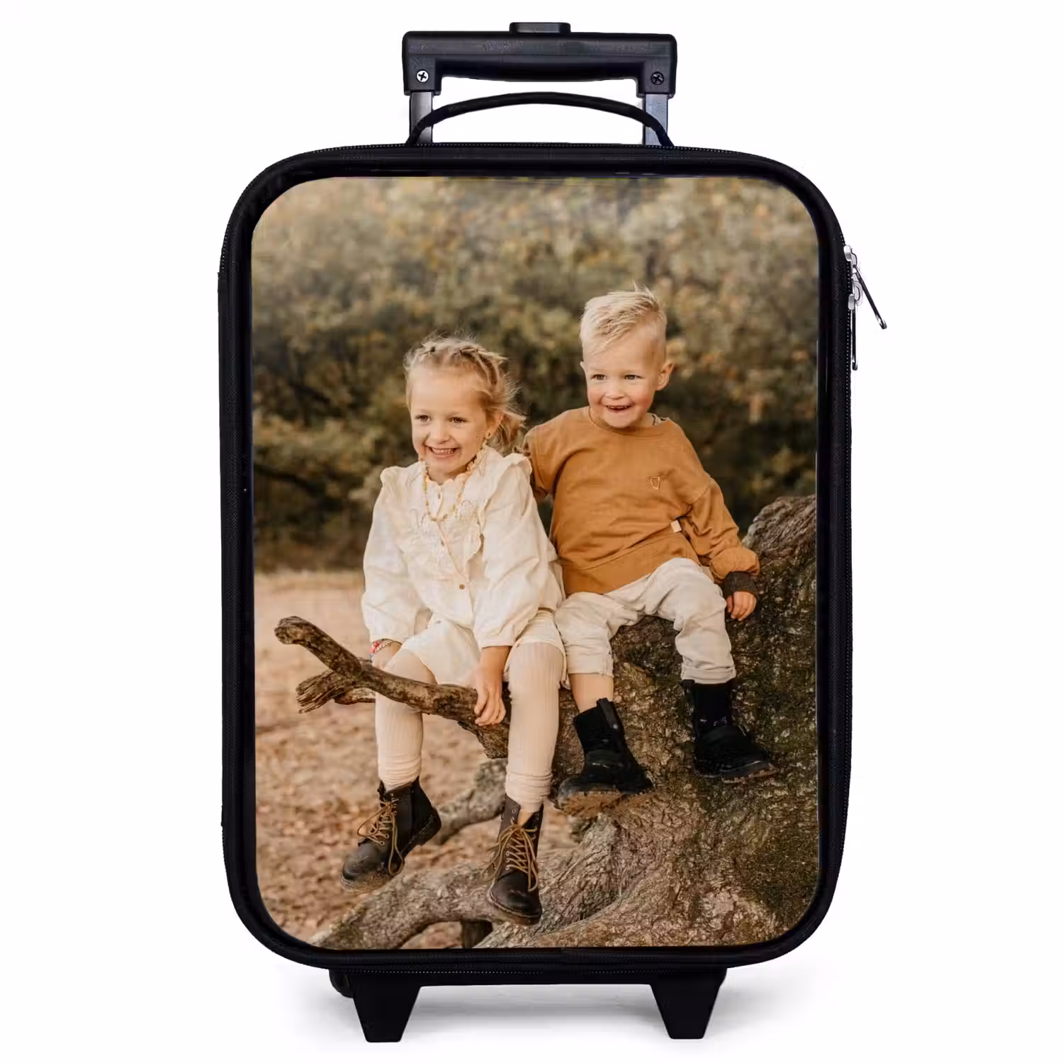 Kinderkoffer met eigen foto - zwart