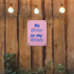 Quote - Blauw - Lettertype - Keuken tuinposter los doek klein -sfeer1