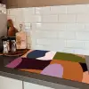 Vormen - Abstract - Kleuren - Vierkant Inductie beschermer vinyl 3mm klein -sfeer3