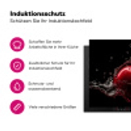 Kersen - Rood - Fruit - Water - Zwart Inductie beschermer vinyl 3mm klein -zzzzzzz-lf-ups