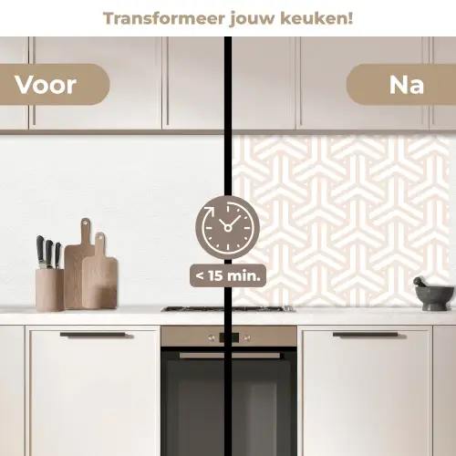 Geometrie - Lijn - Vorm - Patroon keuken achterwand 2 middel 871 -voor-na2_NL