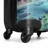 Groene alien op een planeet NBS - Handbagage koffer - Kinderen Unisex middel -wiel
