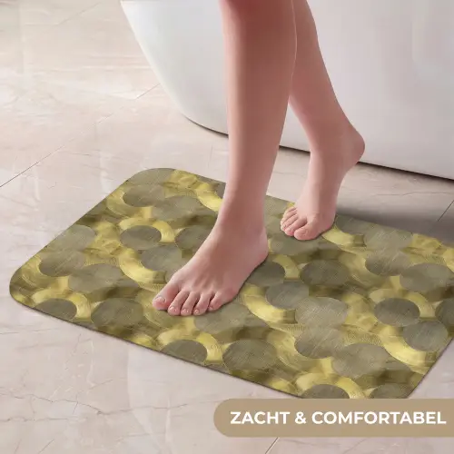 Modern - Geometrisch - Goud Badmat klein 997 -USP_ZachtNL