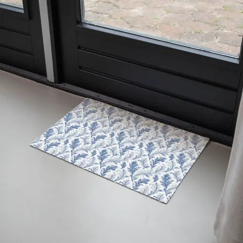 Frans - Citroen - Bladeren  - Blauw Deurmat klein 898 -sfeer2