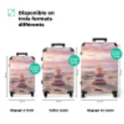 Stenen - Zand - Roze NBS - Handbagage koffer - Volwassenen Unisex middel zzzzzzVergelijking_3FR