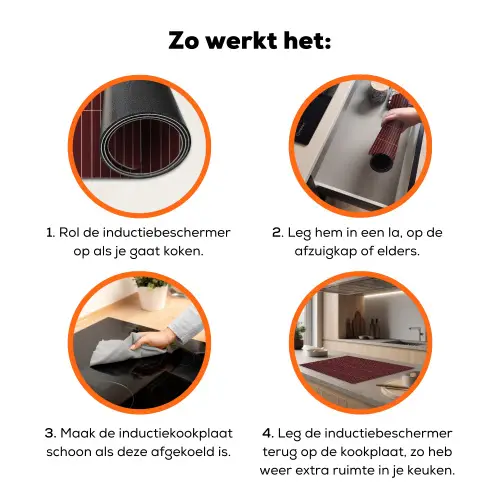 Lijnen - Patroon - Bordeaux Inductie beschermer vinyl 3mm klein 276 -zzzzzzz-td-werking