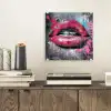 Lippen - Felroze - Graffiti - Verfstrepen plexiglas 5mm klein -sfeer1