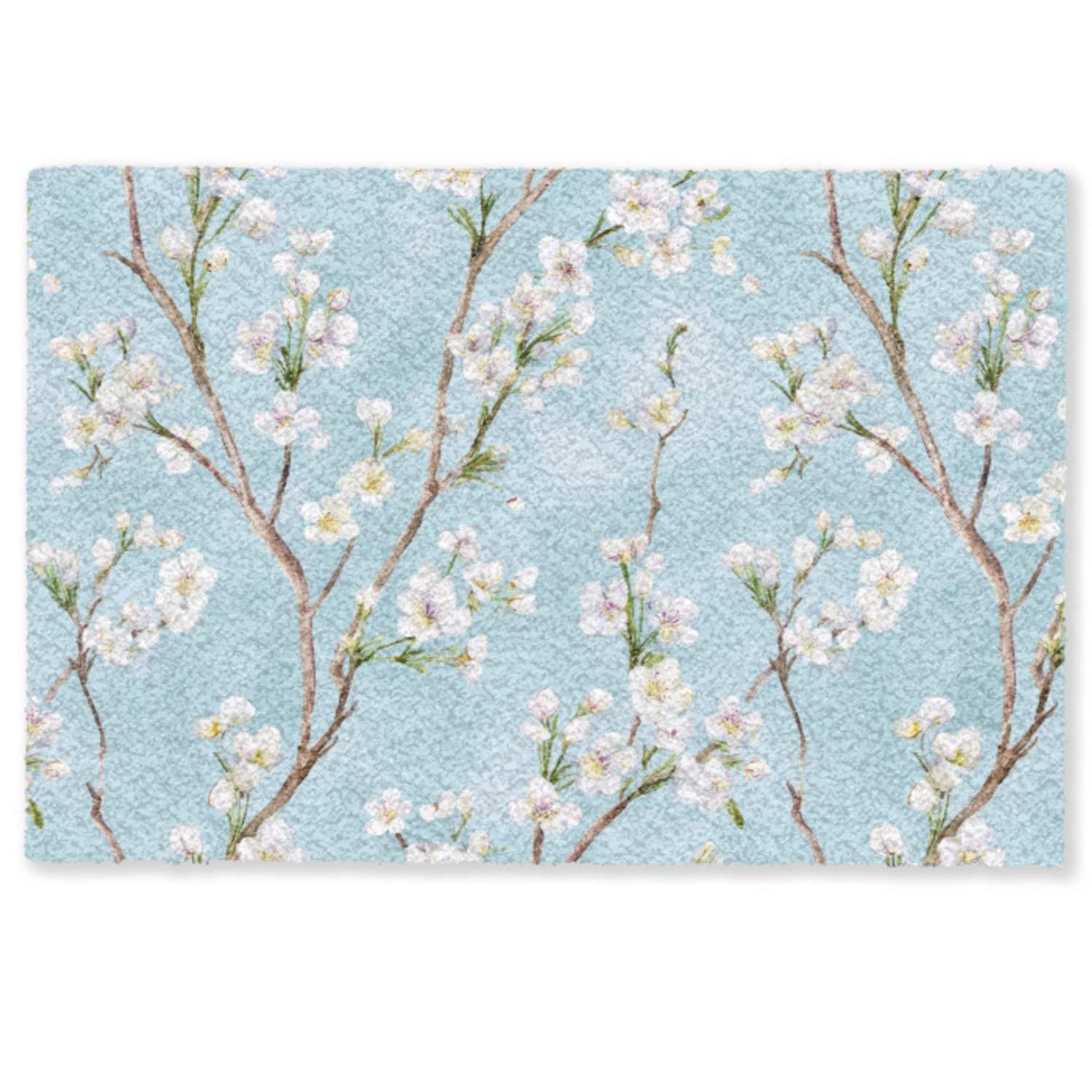 Kersenbloesem - Textuur - Blauw Deurmat klein 898 -zkaufland3d