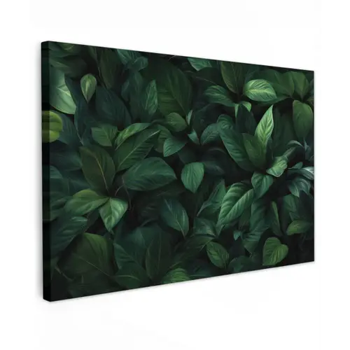 Bladeren - Ovaal - Groen - Nerven canvas 2cm klein -z3d