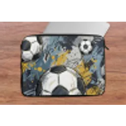 Voetbal - Abstract - Sport - Kleurrijk laptophoes neopreen klein -tafel