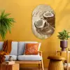 Kokosnoot - Water - Beige - Spetters Wandcirkel Ovaal Glas middel -sfeer4