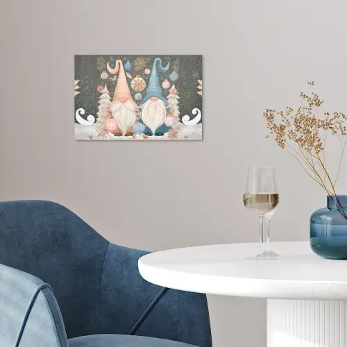 Kerst - Gnomen - Pastel poster papier klein -sfeer3
