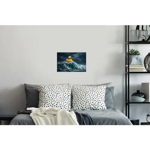 Storm - Badeend - Golven Muursticker klein -slaapkamer