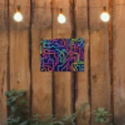 Retro - Abstract - Neon tuinposter los doek klein -sfeer1