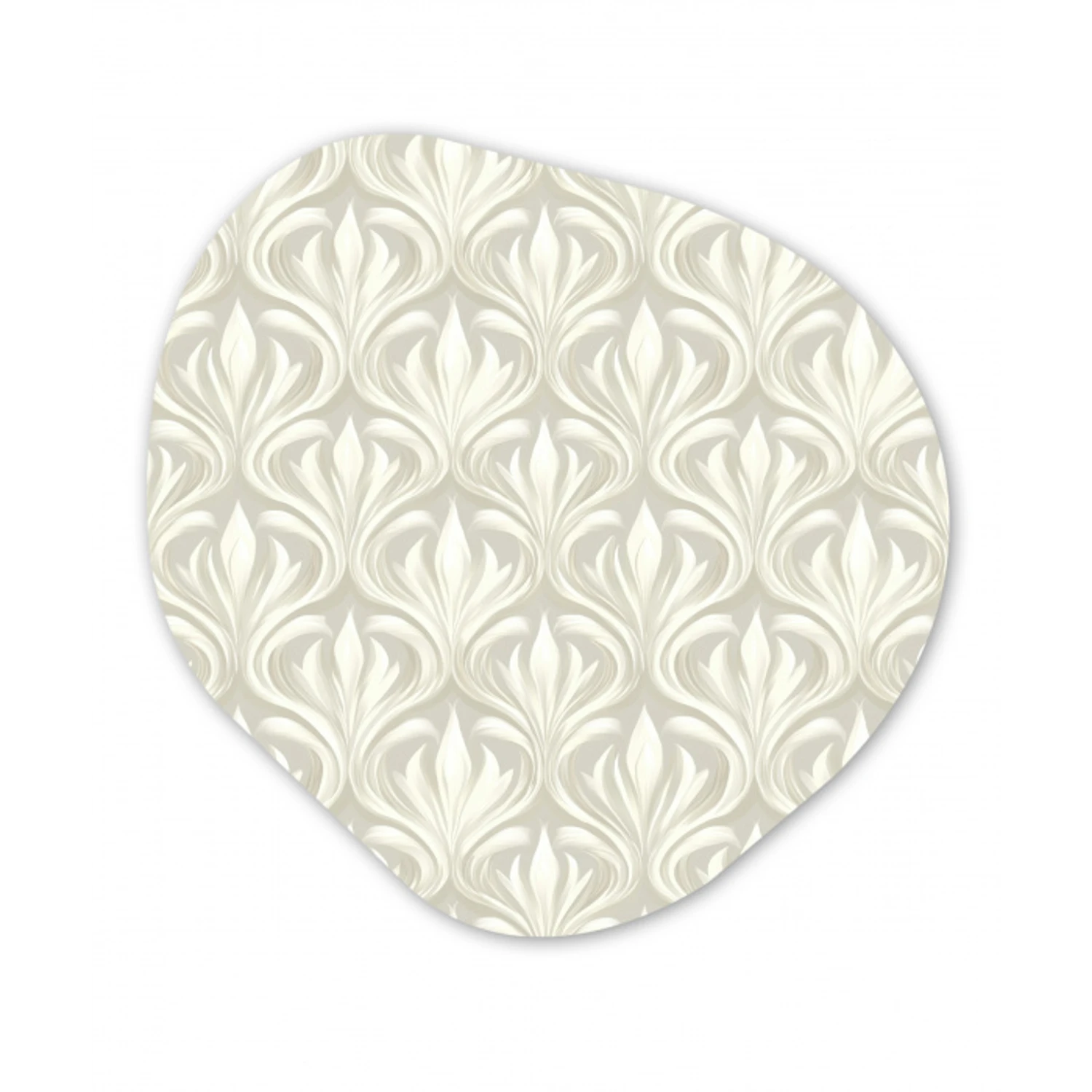 Barok - Patroon - Beige Wandcirkel Organisch Forex 3mm klein 629 -3d