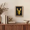 Kreeft - Geel - Stippen - Effen Light Box met kabel (Tafellamp) klein -sfeer2