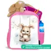 Konijn - Baby dier - Kinderen Kinderrugzak - Roze middel -inhoud_FR