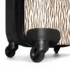 Bruine zebraprint op lichte achtergrond NBS - Handbagage koffer - Volwassenen Unisex middel -wiel