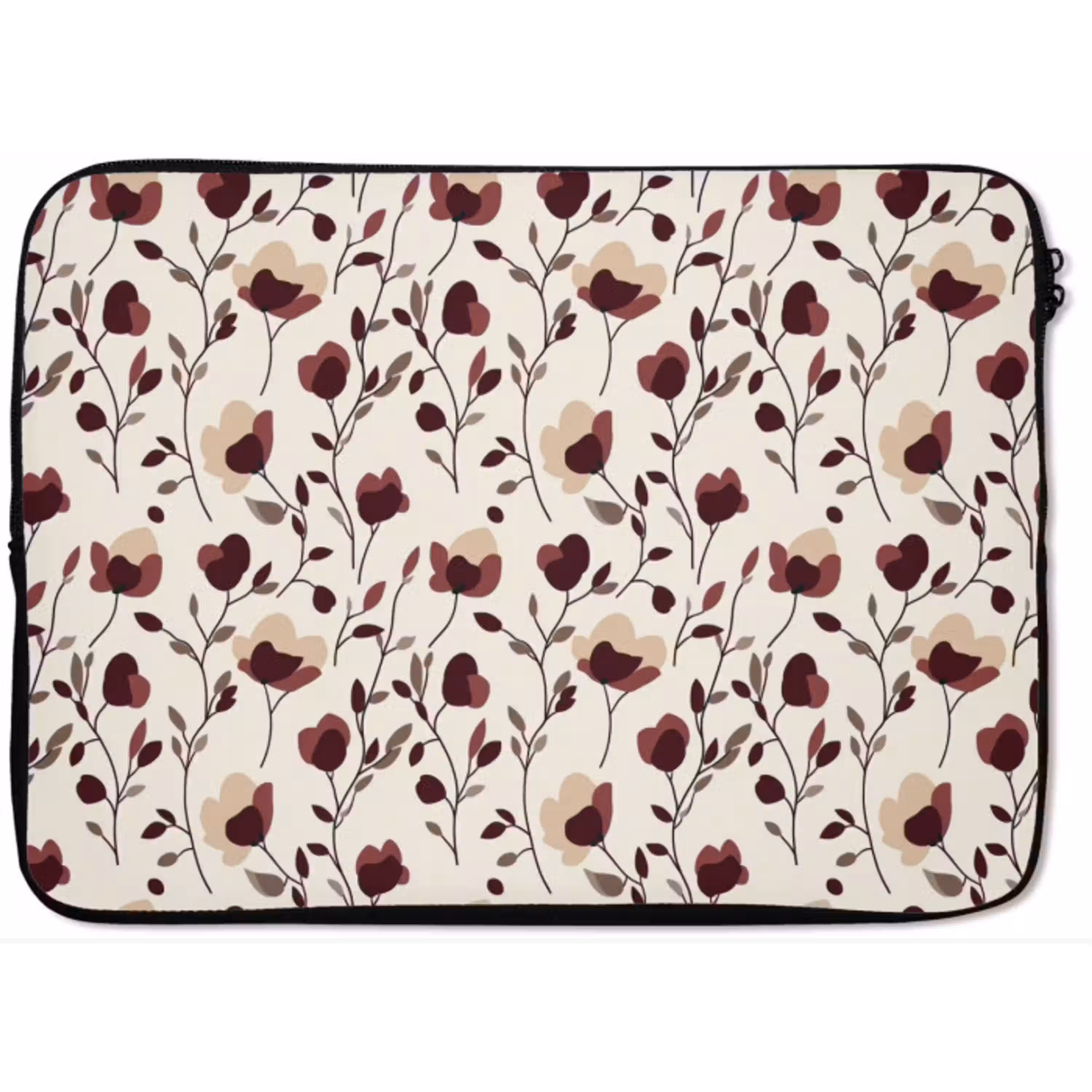 Bloemen - Botanisch - Bordeaux laptophoes neopreen klein 279 -zkaufland3dotto