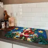 Kerstman - Glas - Kleurrijk Inductie beschermer vinyl 3mm klein -sfeer3