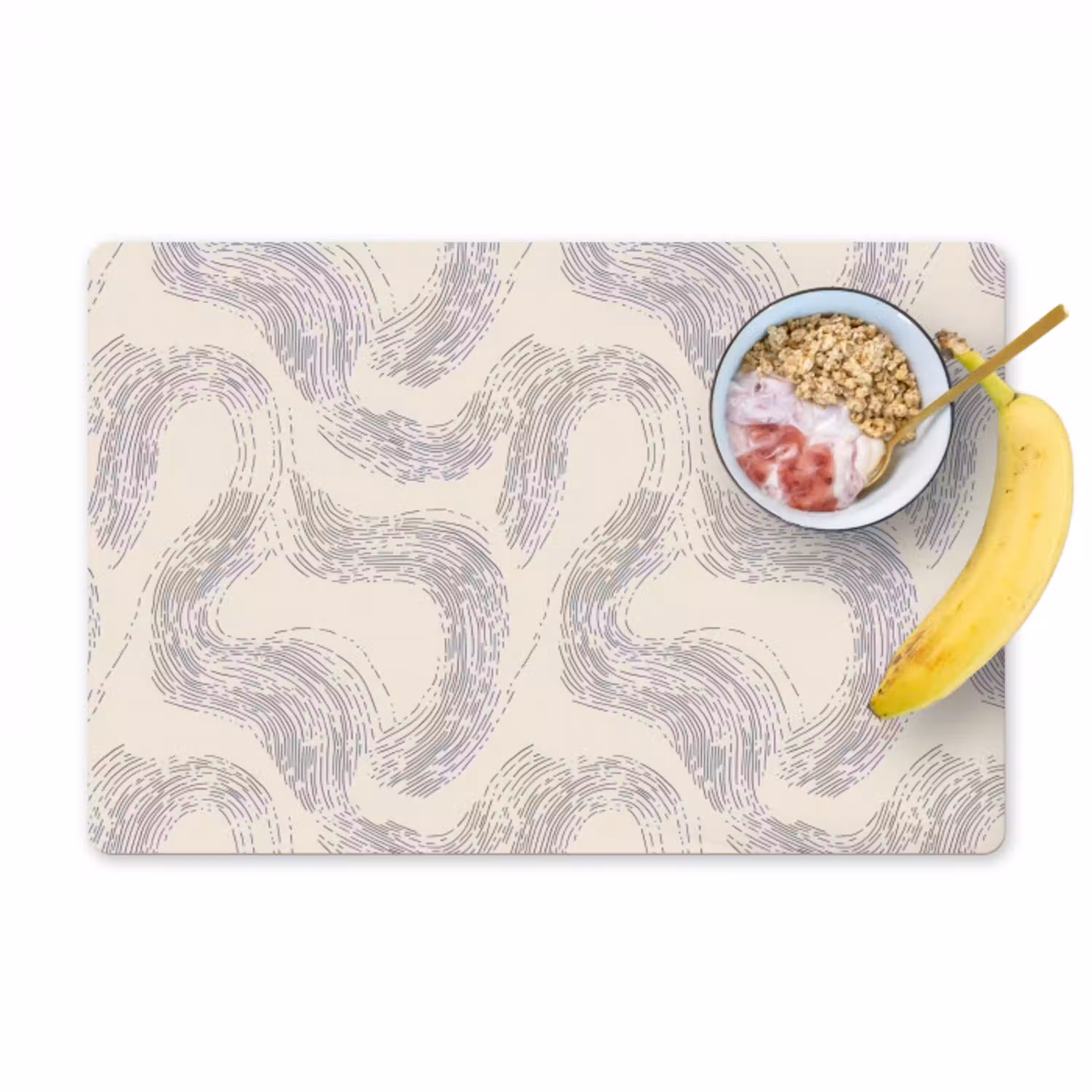 Lijnen - Patroon - Beige - Minimalistisch Placemat vinyl groot 368 -zzzproduct_Kitchenyeah-website