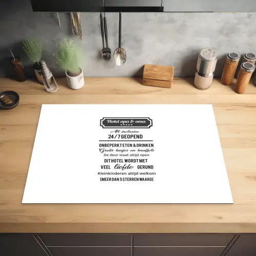 Hotel opa & oma - Spreuken - Opa - Quotes - Oma Inductie beschermer vinyl 3mm klein -sfeer5