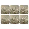Bloemen - Wit - Natuur - Grijs - Modern onderzetter kurk middel -3d