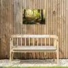 Bos - Bomen - Pad - Zon - Planten - Bladeren - Natuur Tuinposter op houten frame 2 cm dik klein -sfeer4
