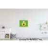 Avocado - Groen - Speels textielposter latten blank klein -kinderkamer