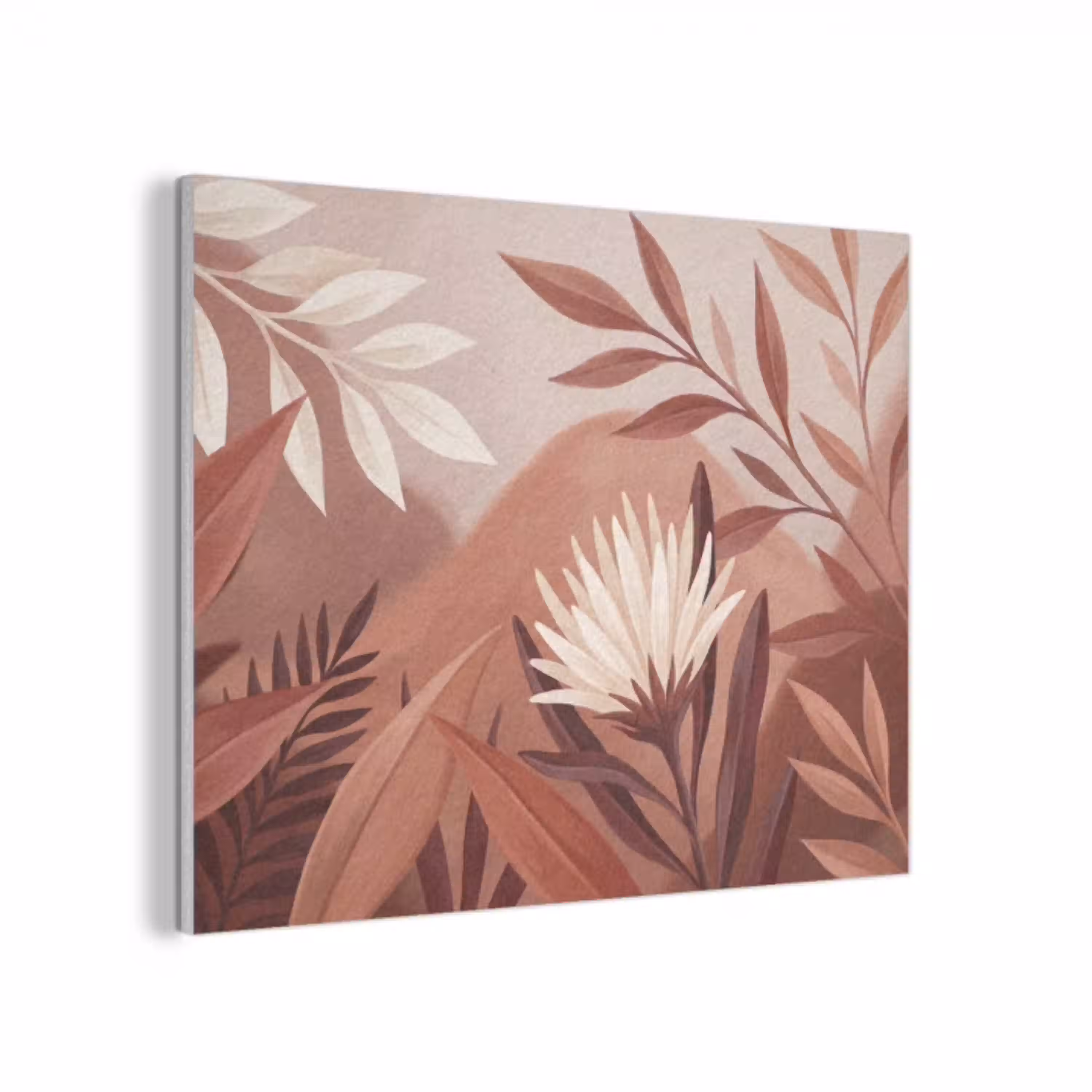 Planten - Bladeren - Botanisch - Modern - Bruin PET vilt klein -3d