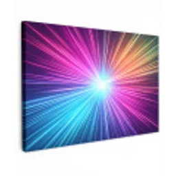 Abstract - Light - Burst - Modern - Colorful canvas 2cm klein -z3d