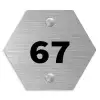 Metaal - Traditioneel Naambord Hexagon klein -3d