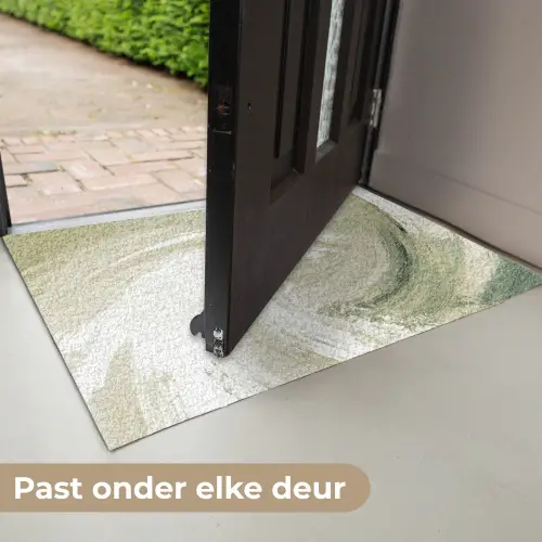 Abstract - Penseelstreken - Golven - Groen Deurmat klein -USP_NL