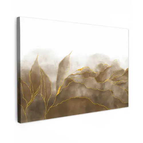 Marmer - Goud - Bruin - Textuur - Marmerlook canvas 2cm klein -z3d