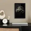 Gipskruid - Bloemetjes - Wit - Minimalistisch fotolijst zwart zonder passe partout klein -sfeer1