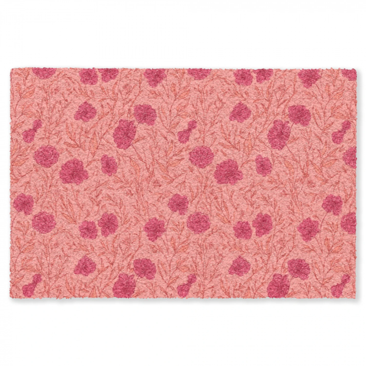 Weidebloemen - Romantisch - Roze Vloerkleed Rechthoek klein 1091 -3d
