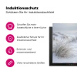 Duinen - Sneeuw - Strand - Winter - Serene Inductie beschermer vinyl 3mm klein -zzzzzzz-lf-ups
