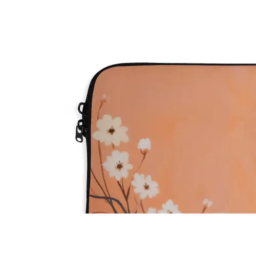 Vogel - Bloesemtakken - Warm - Kleurrijk laptophoes neopreen klein -detail
