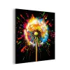 Paardenbloem - Graffiti - Kleurrijk - Bloemen - Natuur aluminium wit klein -3d