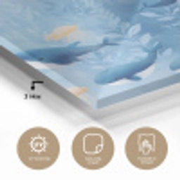 Walvissen - Oceaan - Blauw plexiglas 5mm klein 11 -sfeer2