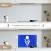 Tulp - Minimalistisch - Bladeren - Wit keuken achterwand spatscherm klein -voor_na_NL