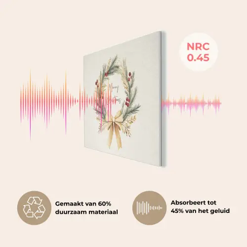 Kerstkrans - Kerst - Goud - Beige PET vilt klein -USP_NL