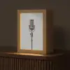 Microfoon - Vintage - Illustratie - Grijs Light Box met kabel (Tafellamp) klein -z3d_website