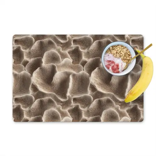 Waaiervorm - Beige - Vezel textuur Placemat vinyl groot 368 -zzzproduct_Kitchenyeah-website