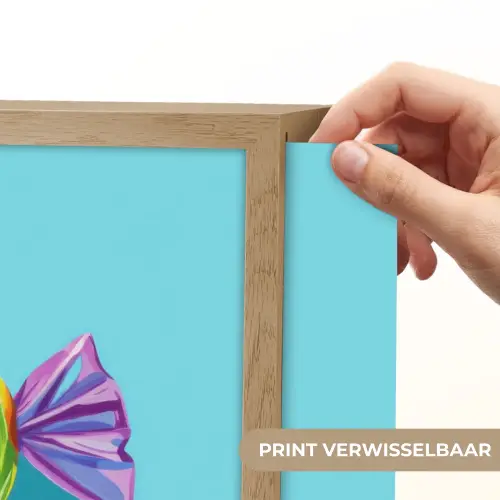Blauw - Snoep - Regenboog Light Box met batterij (Wandlamp) middel -USP_websiteprintNL
