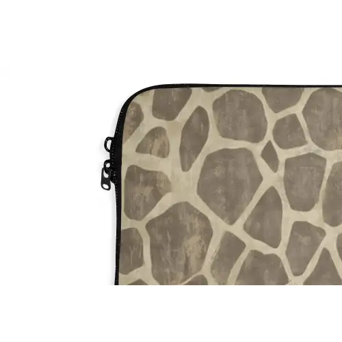 Giraf - Patroon - Beige - Bruin laptophoes neopreen klein 279 -detail