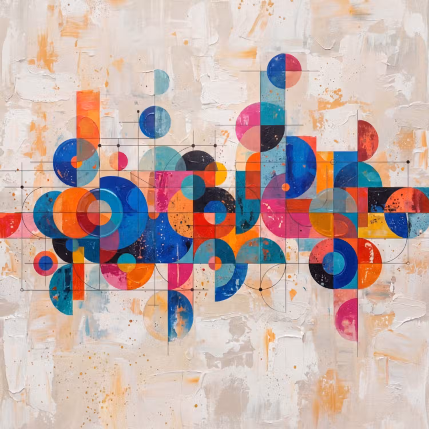 Tapete - Kunst - Geometrisch - Abstrakt - Farbenfroh
