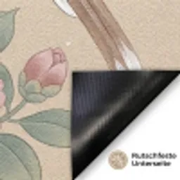 Bloemen - Vogels - Bloemen Deurmat klein -antislip_DE